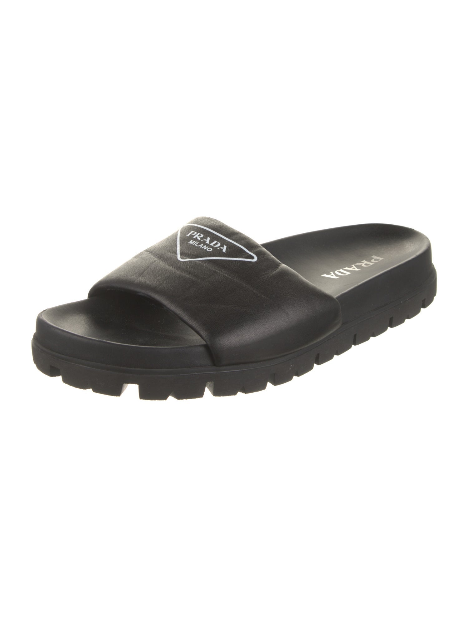 Prada Leather Slides
