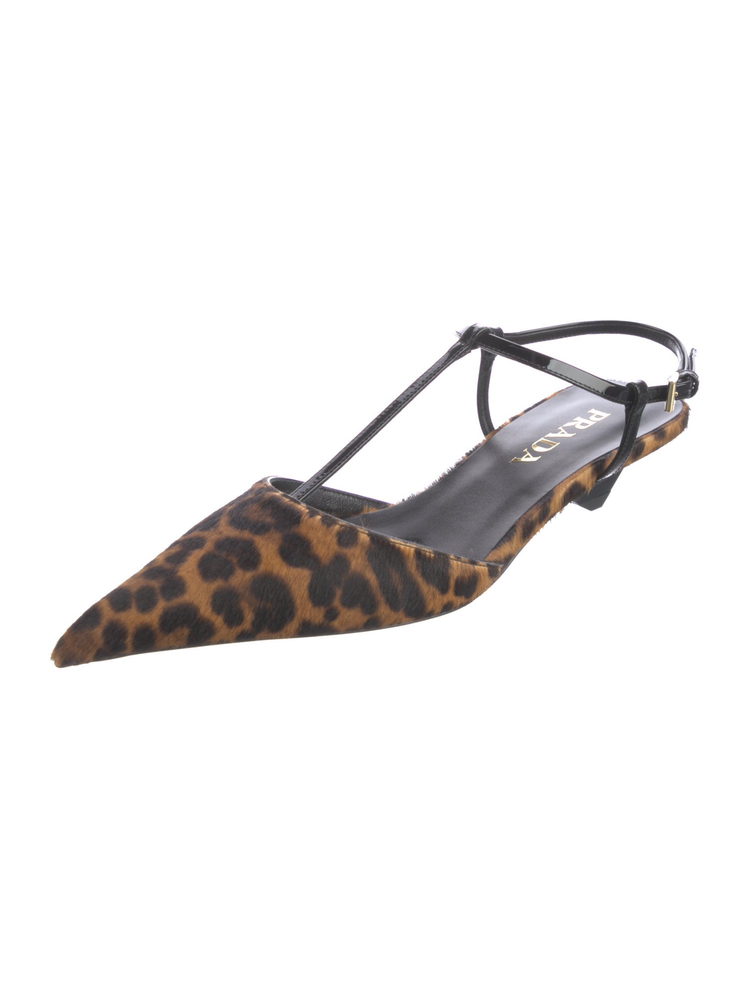 Prada Ponyhair Printed Slingback Pumps w/ Tags