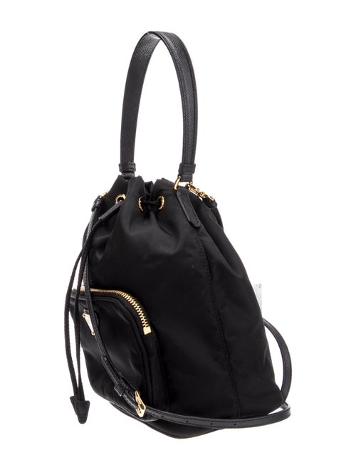 Prada Saffiano Leather Re-Nylon Duet Bucket Bag