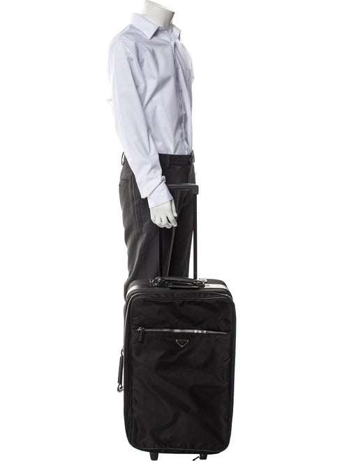 Prada Saffiano-Trimmed Tessuto Rolling Suitcase