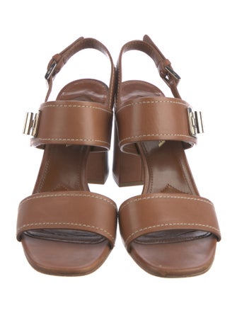 Prada Leather Slingback Sandals