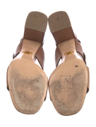 Prada Leather Slingback Sandals