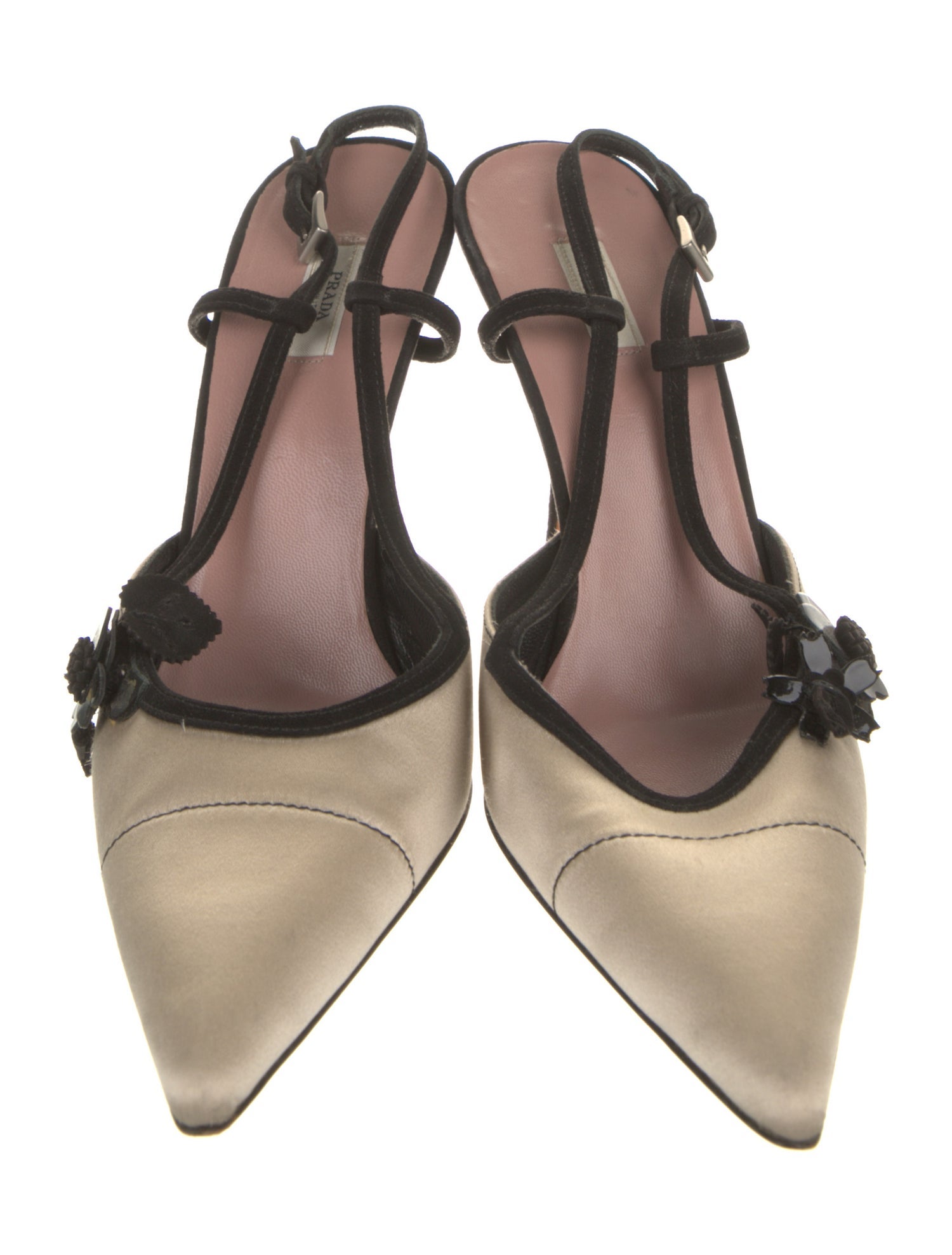 Prada Satin Slingback Pumps