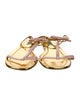 Prada Leather T-Strap Sandals