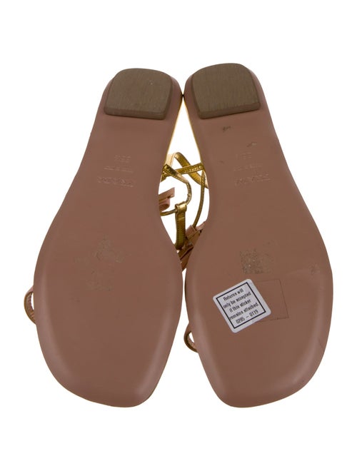 Prada Leather T-Strap Sandals