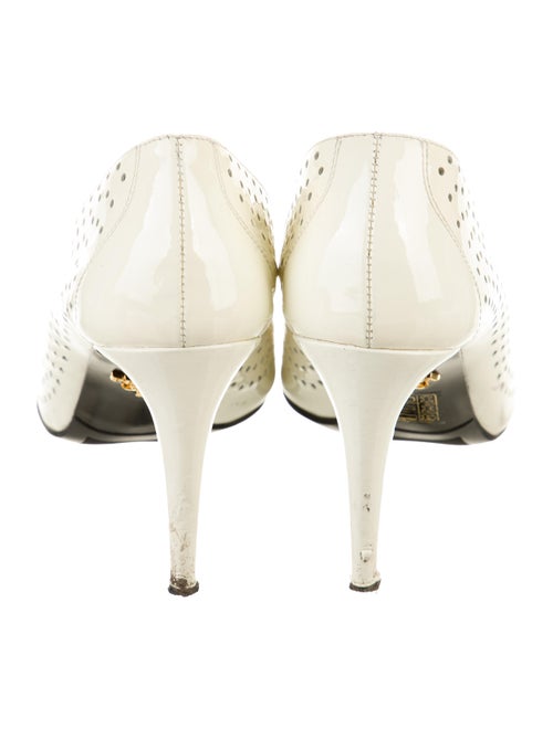 Prada Patent Leather Lasercut Accents Pumps