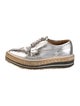 Prada Leather Eyelet Trim Oxfords
