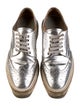 Prada Leather Eyelet Trim Oxfords