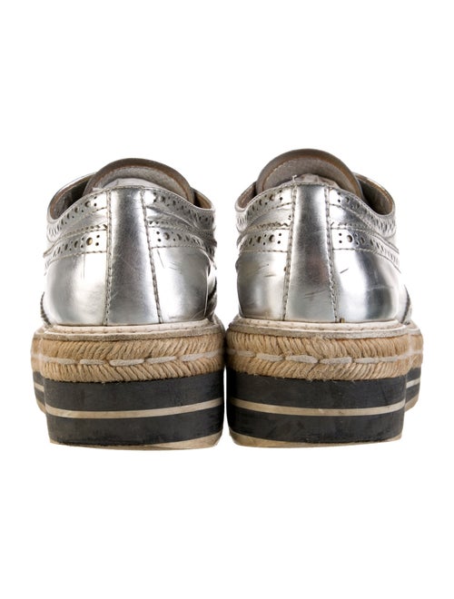 Prada Leather Eyelet Trim Oxfords