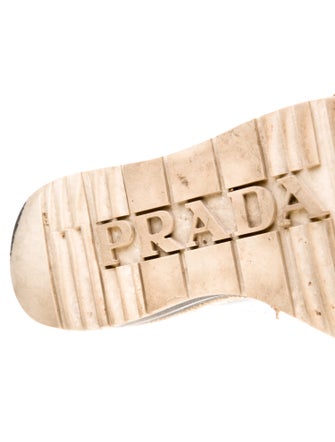 Prada Leather Eyelet Trim Oxfords