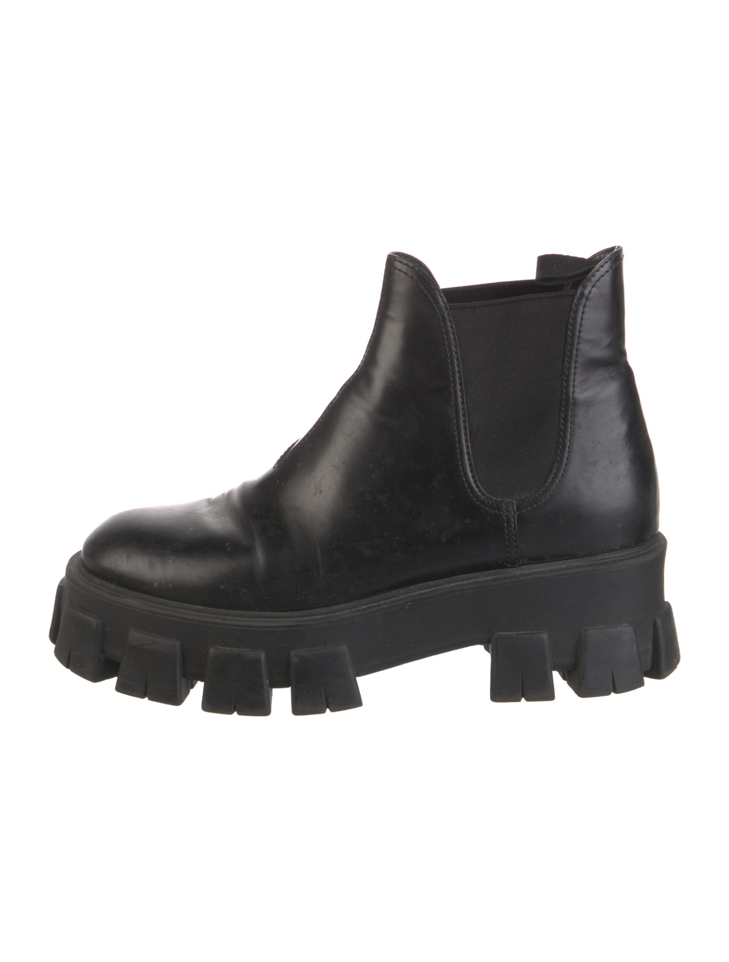 Prada Leather Chelsea Boots