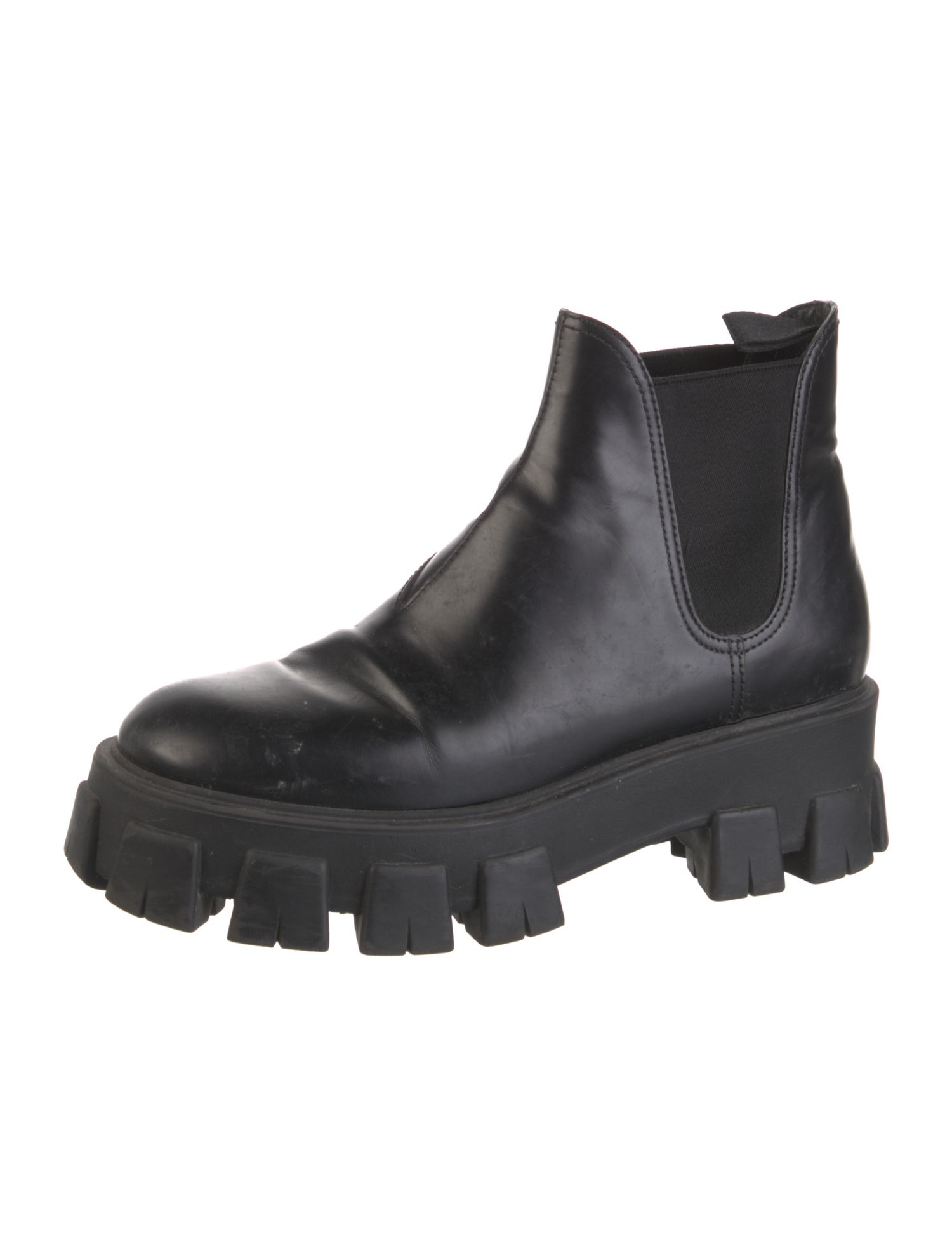 Prada Leather Chelsea Boots