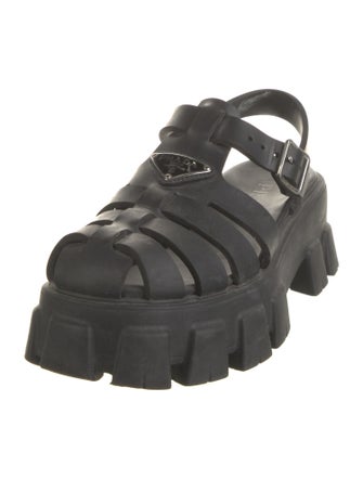 Prada Rubber Slingback Sandals
