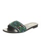 Prada Patterned Crystal Embellishments Slides