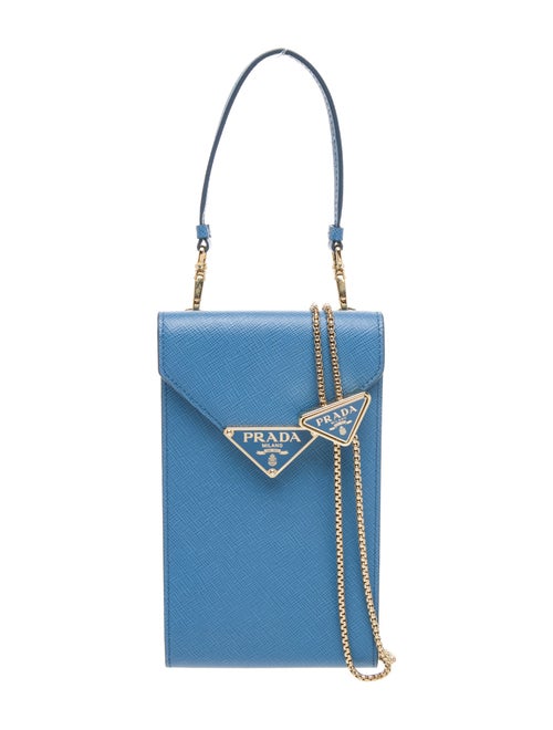 Prada Enameled Metal Triangle Phone