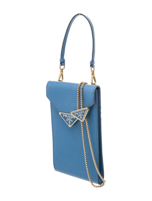 Prada Enameled Metal Triangle Phone