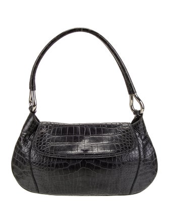 Prada Enameled Metal Triangle Shoulder Bag