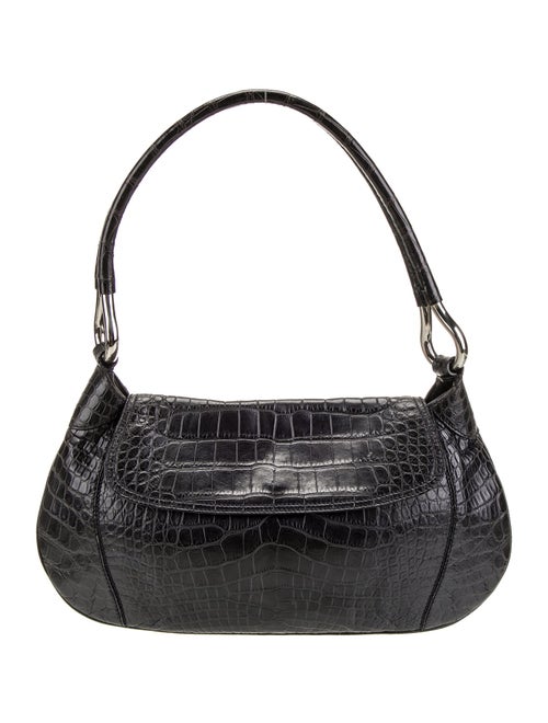 Prada Enameled Metal Triangle Shoulder Bag