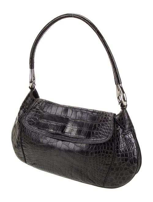 Prada Enameled Metal Triangle Shoulder Bag