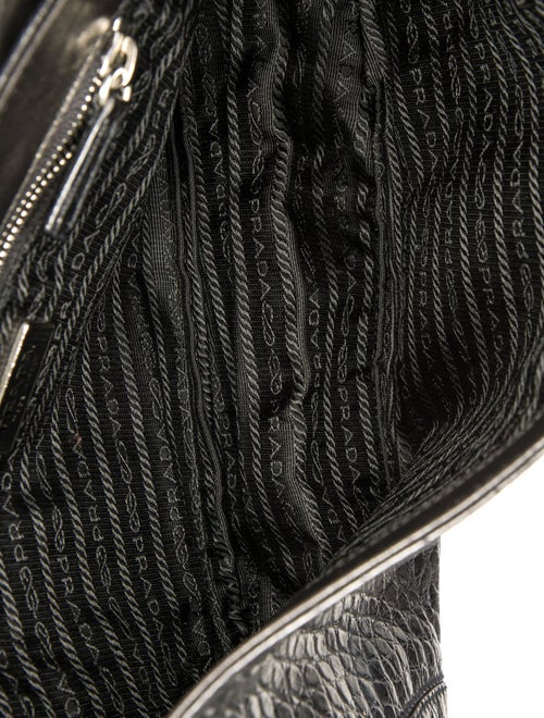 Prada Enameled Metal Triangle Shoulder Bag