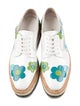 Prada Leather Floral Print Oxfords