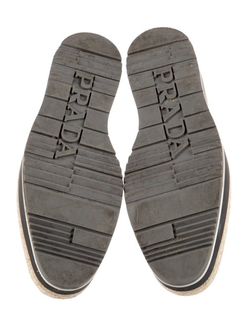 Prada Leather Floral Print Oxfords