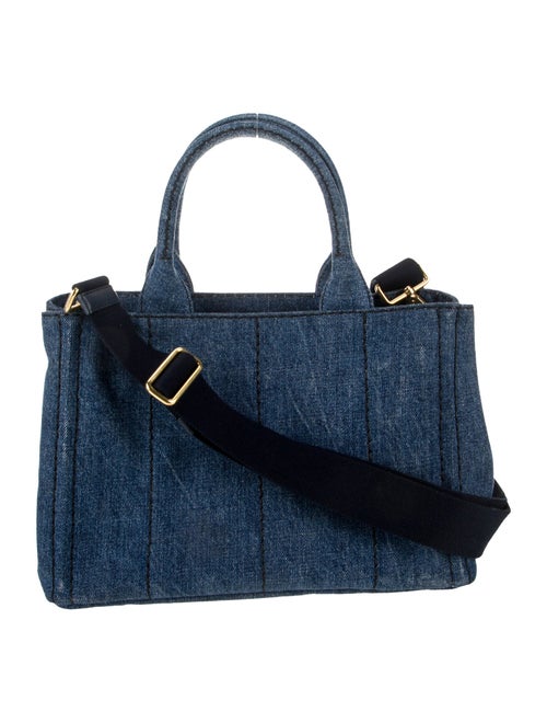 Prada Enameled Metal Triangle Top Handle Bag