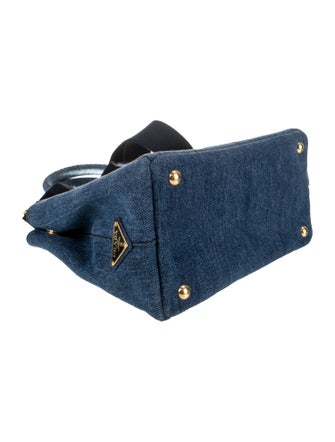 Prada Enameled Metal Triangle Top Handle Bag