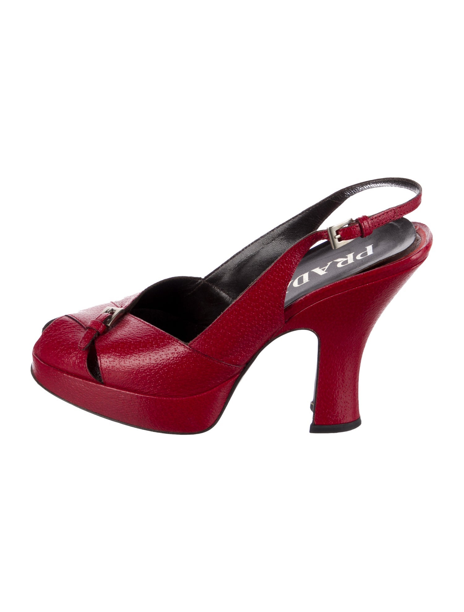 Prada Leather Slingback Sandals