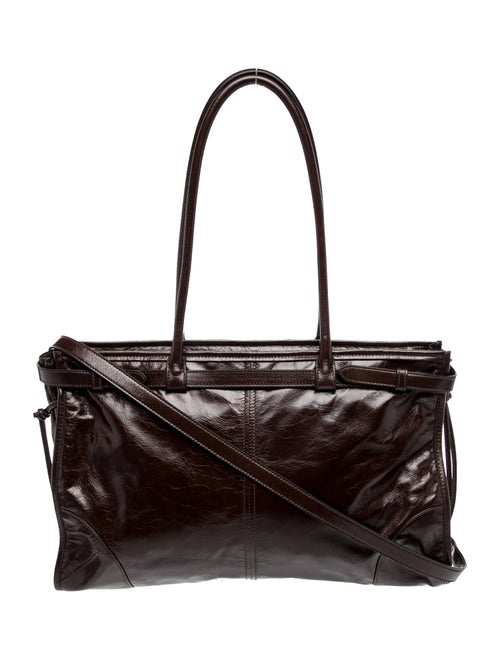 Prada Enameled Metal Triangle Bonnie Large