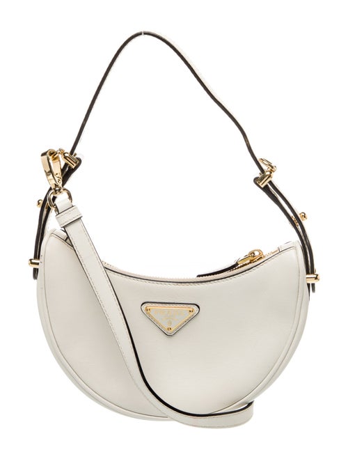 Prada Enameled Metal Triangle Arque Mini