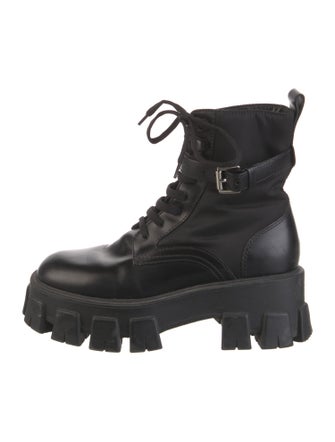 Prada Leather Combat Boots