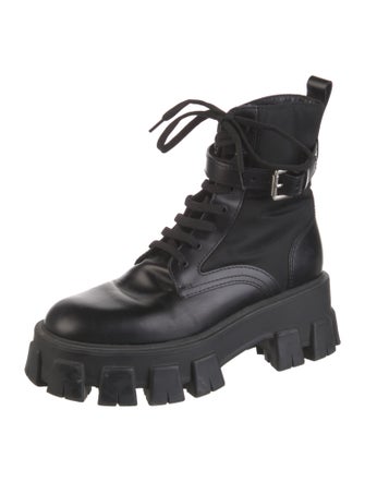 Prada Leather Combat Boots