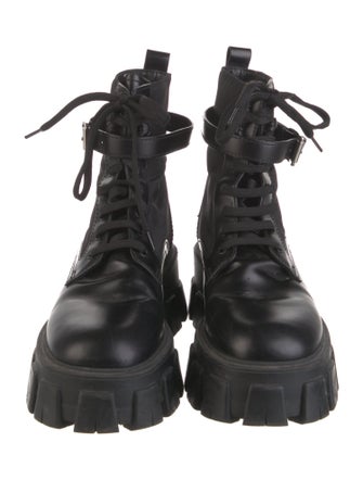 Prada Leather Combat Boots