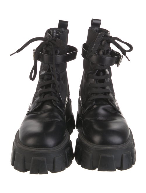 Prada Leather Combat Boots