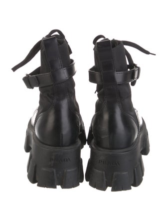 Prada Leather Combat Boots