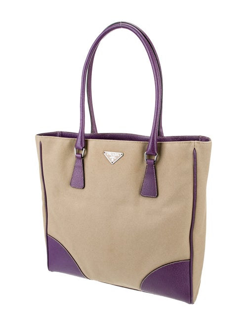 Prada Enameled Metal Triangle Tote