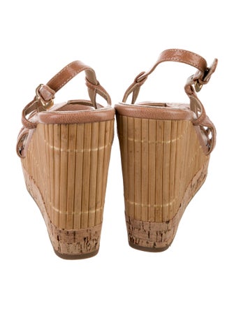 Prada Leather Slingback Sandals