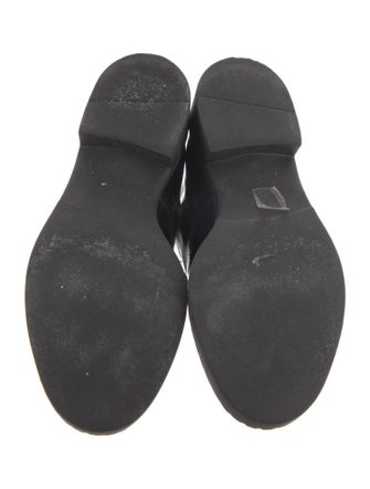 Prada Leather Printed Combat Boots