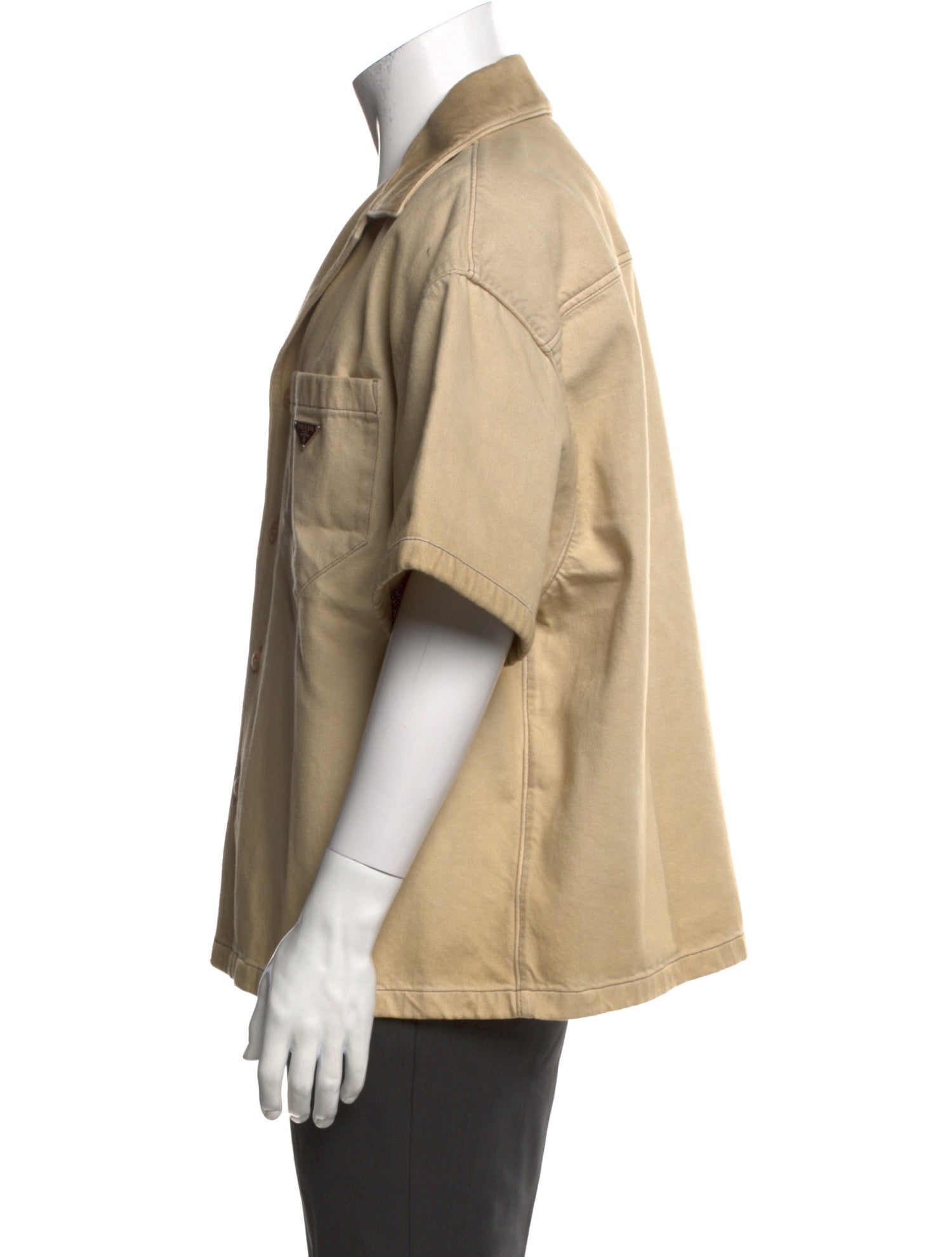 Prada 2024 Enameled Metal Triangle Shirt