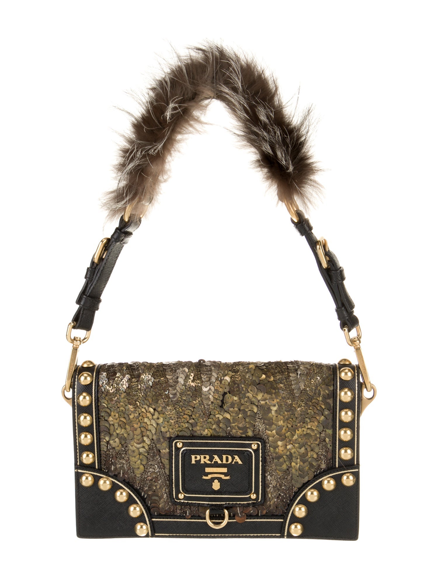 Prada Saffiano Cuir Leather Shoulder Bag