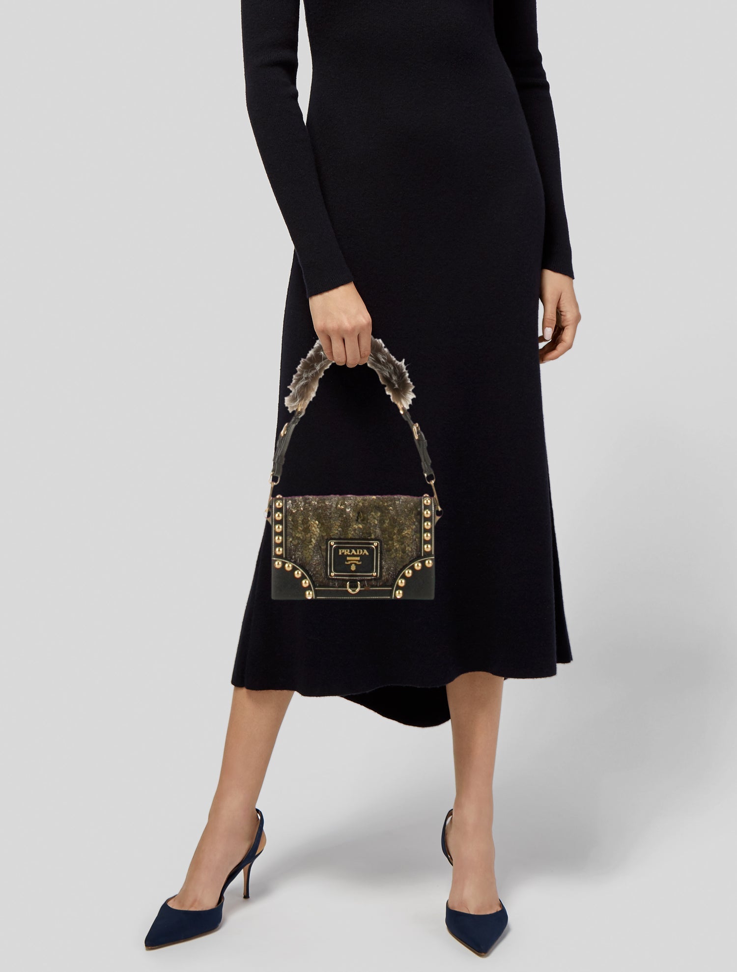 Prada Saffiano Cuir Leather Shoulder Bag