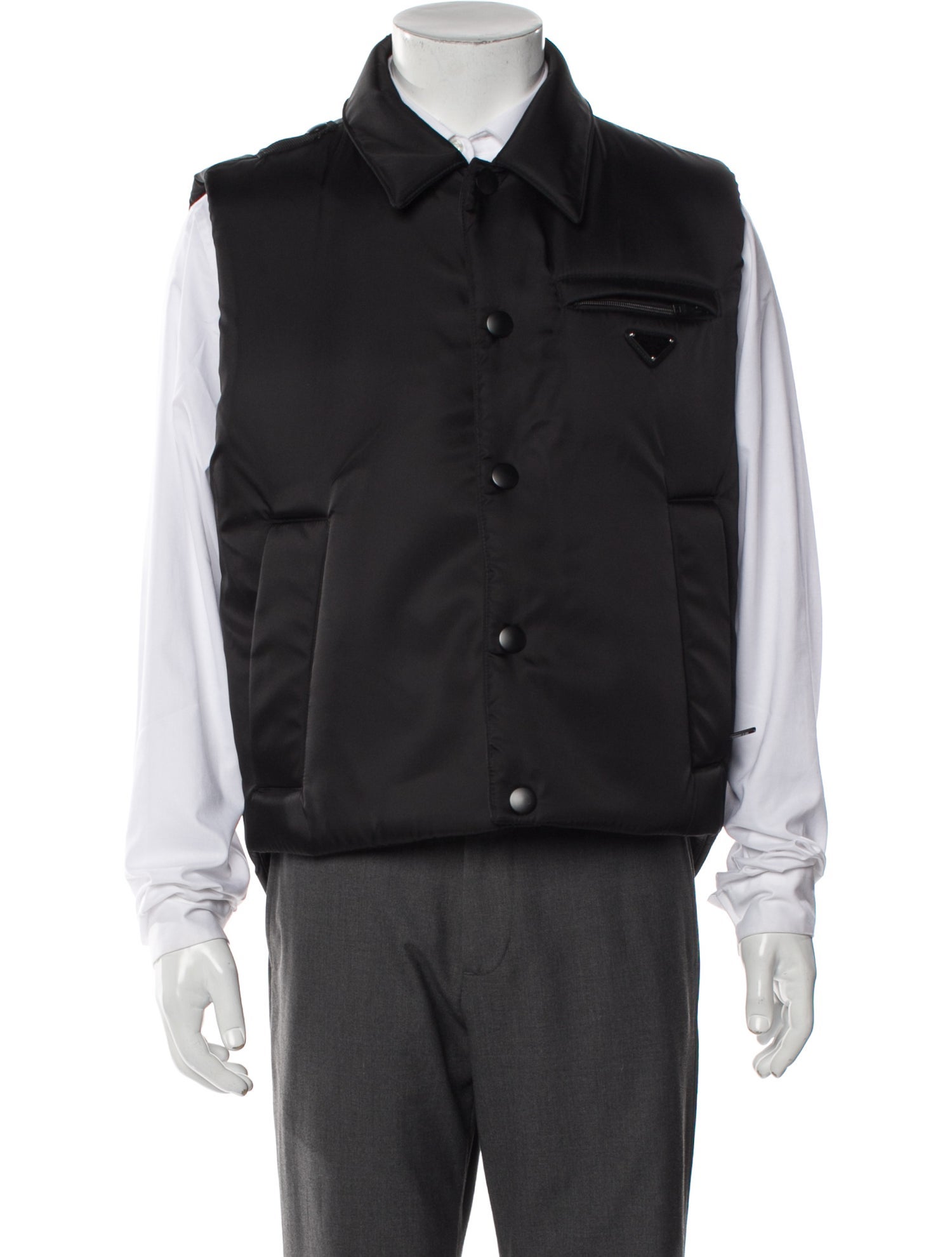 Prada 2018 Enameled Metal Triangle Vest