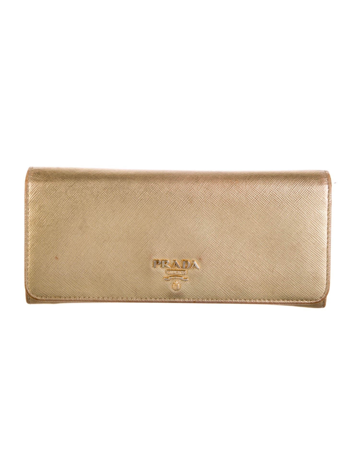 Prada Saffiano Metal Leather Continental Wallet
