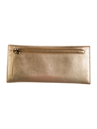 Prada Saffiano Metal Leather Continental Wallet