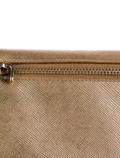 Prada Saffiano Metal Leather Continental Wallet