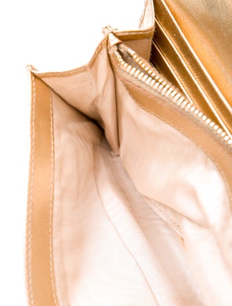 Prada Saffiano Metal Leather Continental Wallet