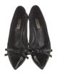 Prada Patent Leather Bow Accents Pumps