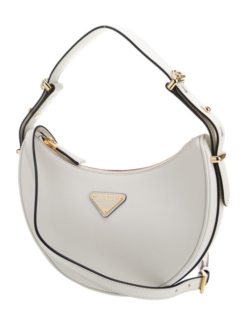 Prada Enameled Metal Triangle Arque Small