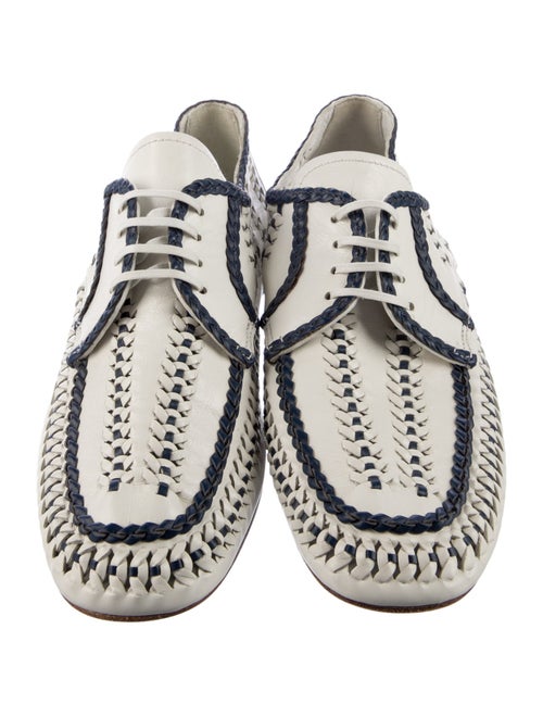 Prada Leather Whipstitch Trim Oxfords